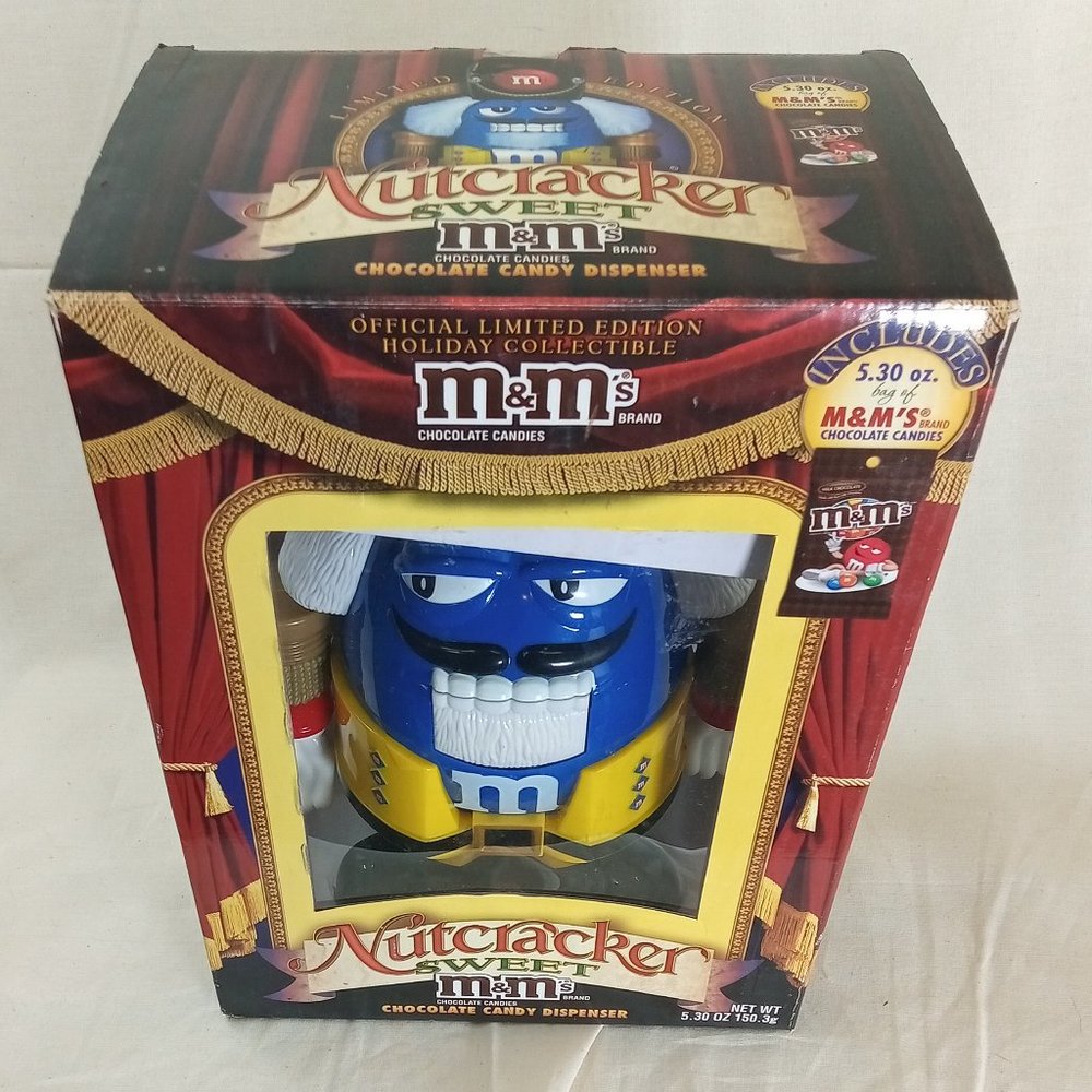 Vintage M&M Nutcracker Sweet Candy Dispenser Blue Limited Edition Rare
